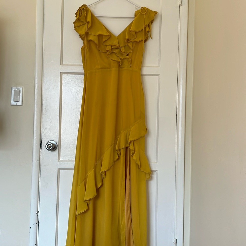 Yellow bridesmaid dress